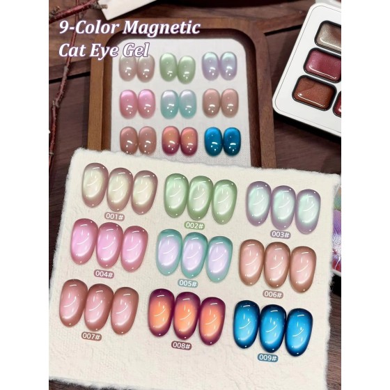 LBT NAIL 9 Colors cat Eye Patting Glue Smudge Canned