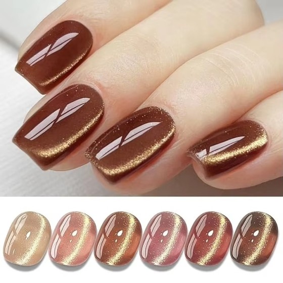 LBT NAIL 6 Colors Holographic Reflective Magnetic UV Nail Art Kit