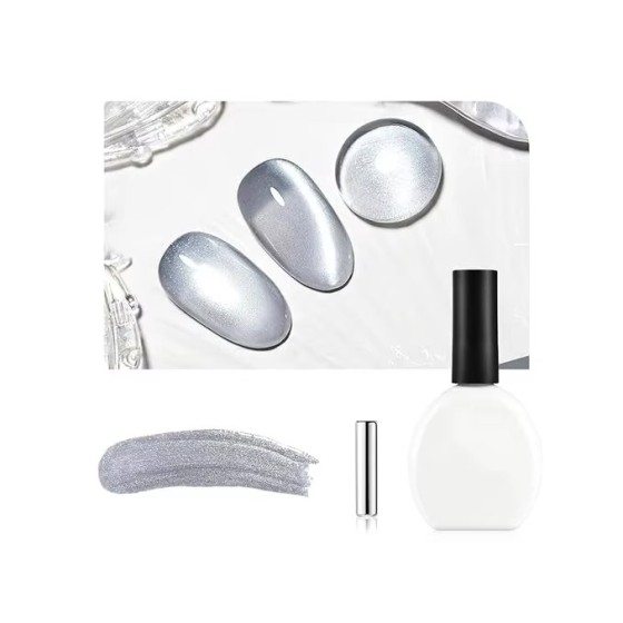 LBT NAIL Silver Glitter Magnetic Reflective Translucent