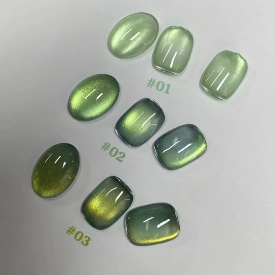 LBT NAIL Nail High-density Green Glass Bead Cat Eye Gel Nail Polish