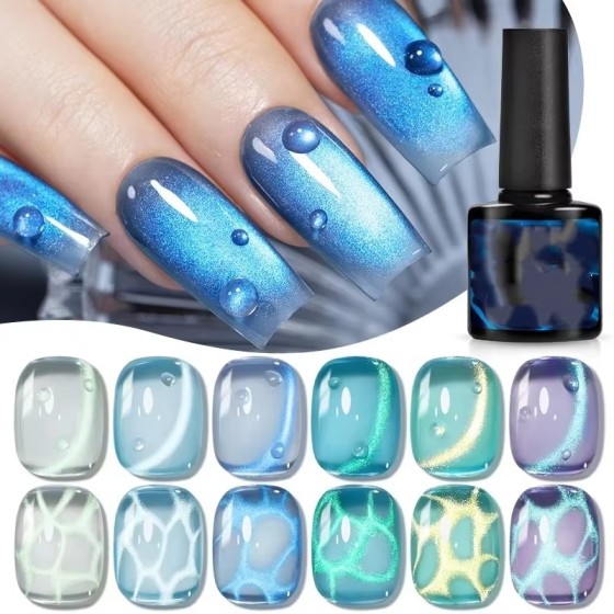 LBT NAIL Aurora Purple Blue Magnetic Gel Nail Polish